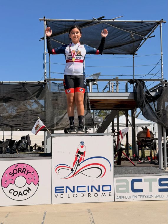 On the podium at the Masters and Juniors State Time Trial Championships.