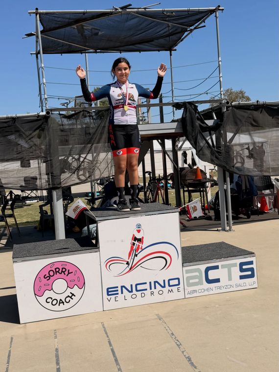 On the podium at the Masters and Juniors State Time Trial Championships.