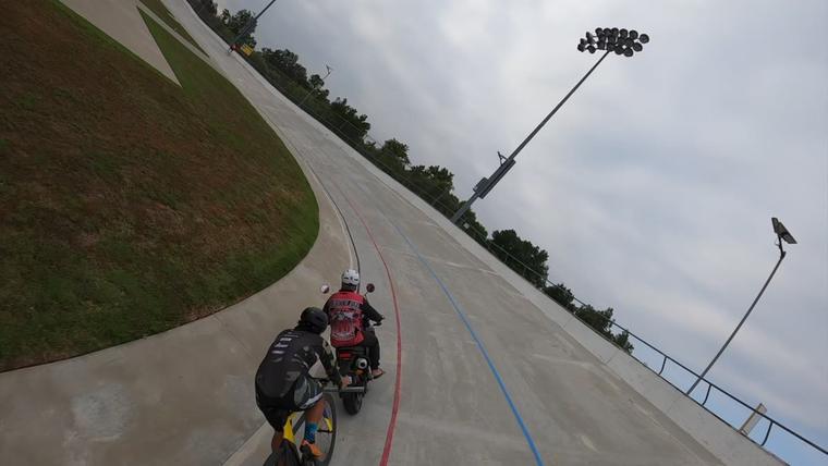 Tucked into the motor's slipstream. Frame from video.
